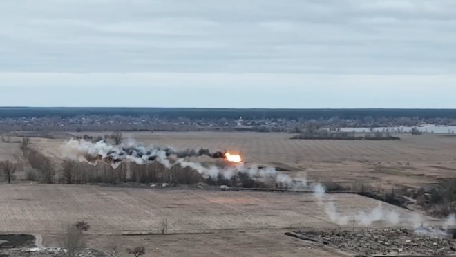 ПЗРК збив російський бойовий вертоліт (відео) - фото