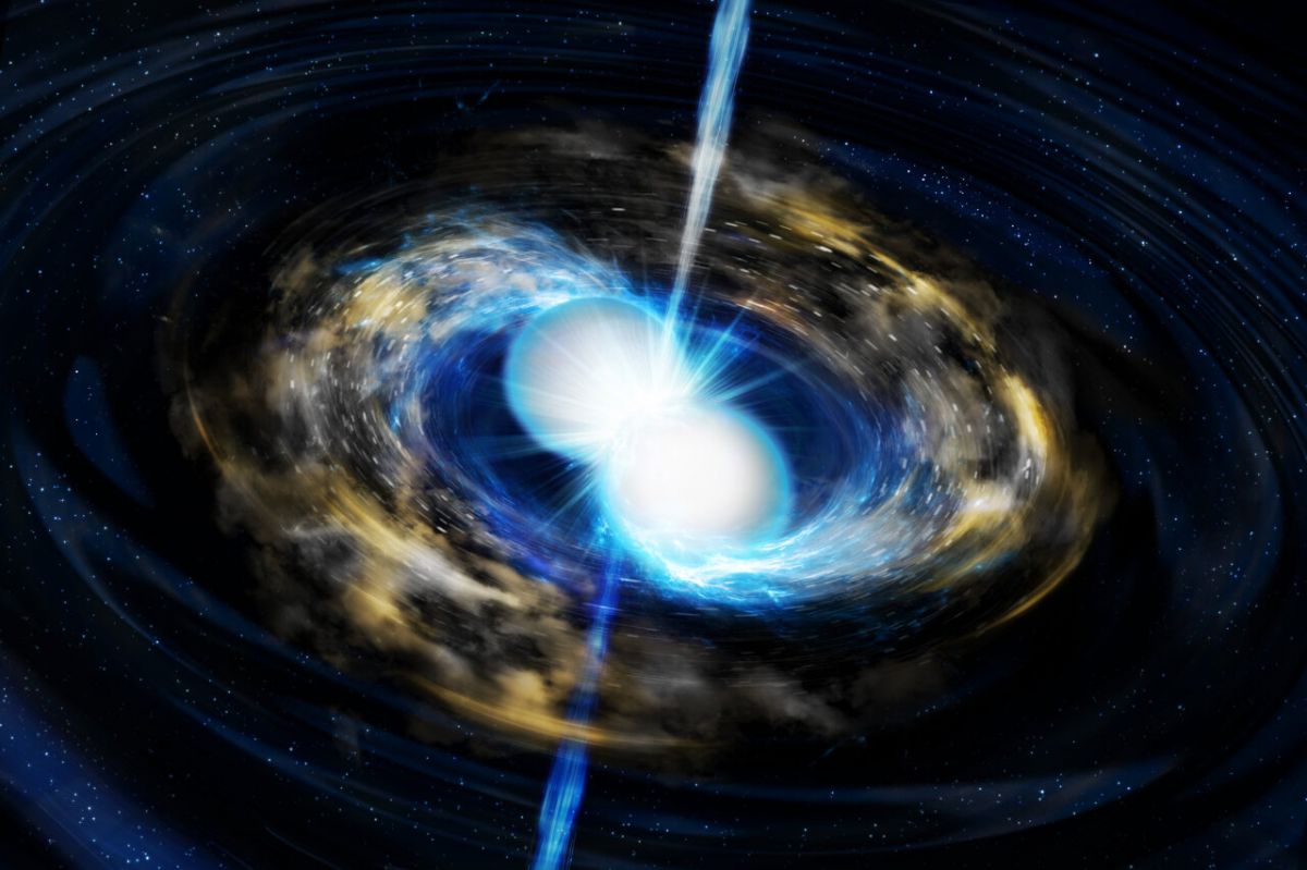 Підтверджено синтез рідкісноземельних елементів при злитті нейтронних зірок - фото