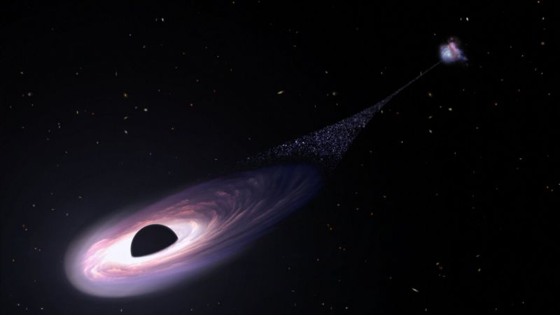 Виявлено надмасивну чорну діру, що тікає, вважають дослідники - фото