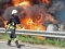 На Київщині з′їхав у кювет та вибухнув бензовоз