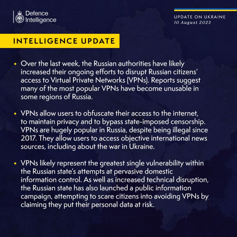 Російська влада ще більше обмежує доступ до об’єктивної інформації через VPN, - британська розвідка - фото
