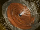 Сильні магнітні поля відомої надмасивної чорної діри постали у новому світлі