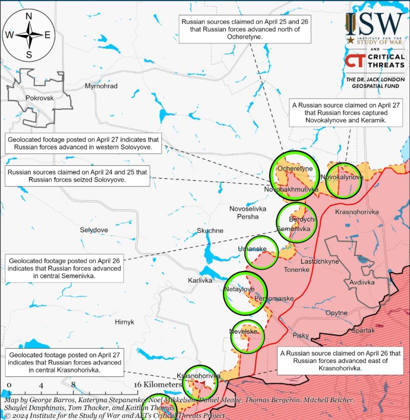 ISW: окупанти ймовірно значно збільшать наступальний тиск на Часів Яр - фото