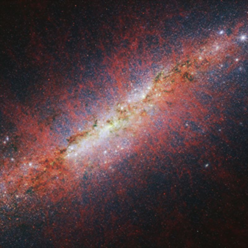 Вебб зондує галактику з екстремальним спалахом зореутворення - фото