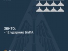 Вночі збито 12/17 "шахедів", 4 локаційно втрачені, один ще літає