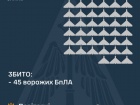 ПС ЗСУ: збито 0/3 ракет, 45/85 безпілотників, інші БпЛА своїх цілей не досягли