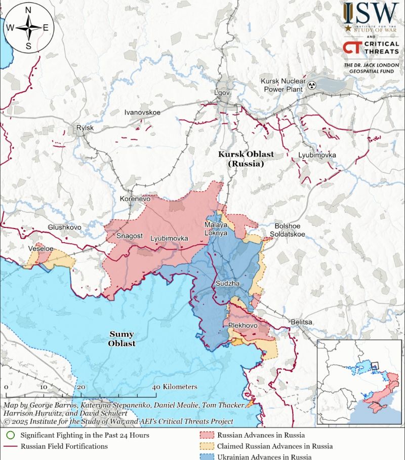 ISW: росія обмежує інформацію про поточну лінію фронту на Курщині перед можливими переговорами - фото