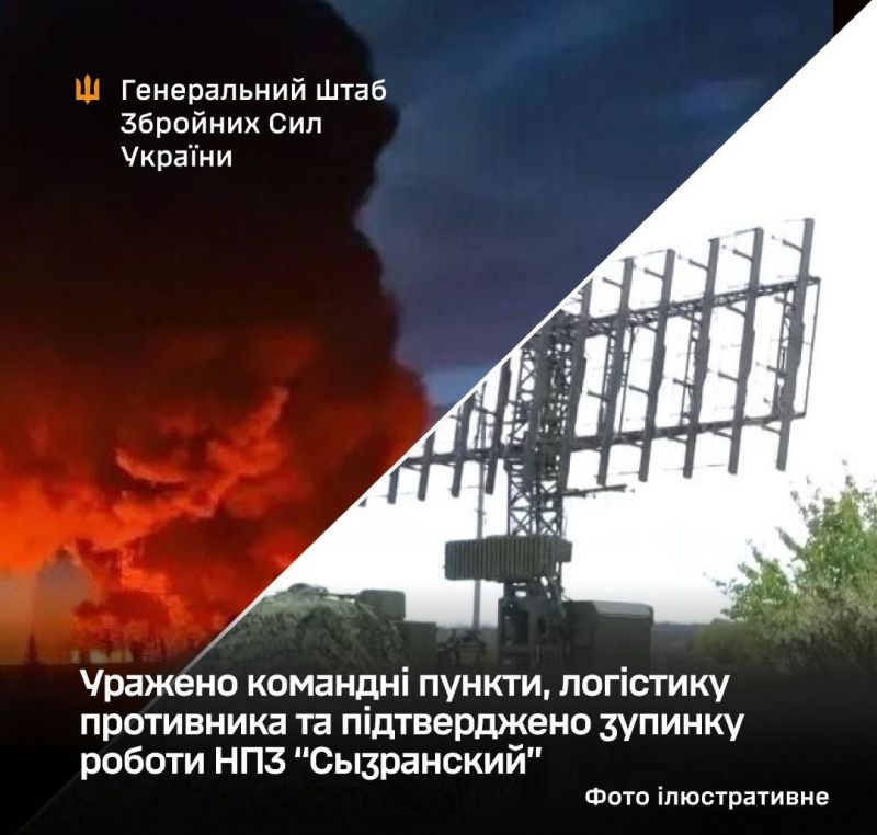 СОУ уразили командні пункти, логістику противника. Підтверджено зупинку роботи НПЗ “Сызранский” - фото