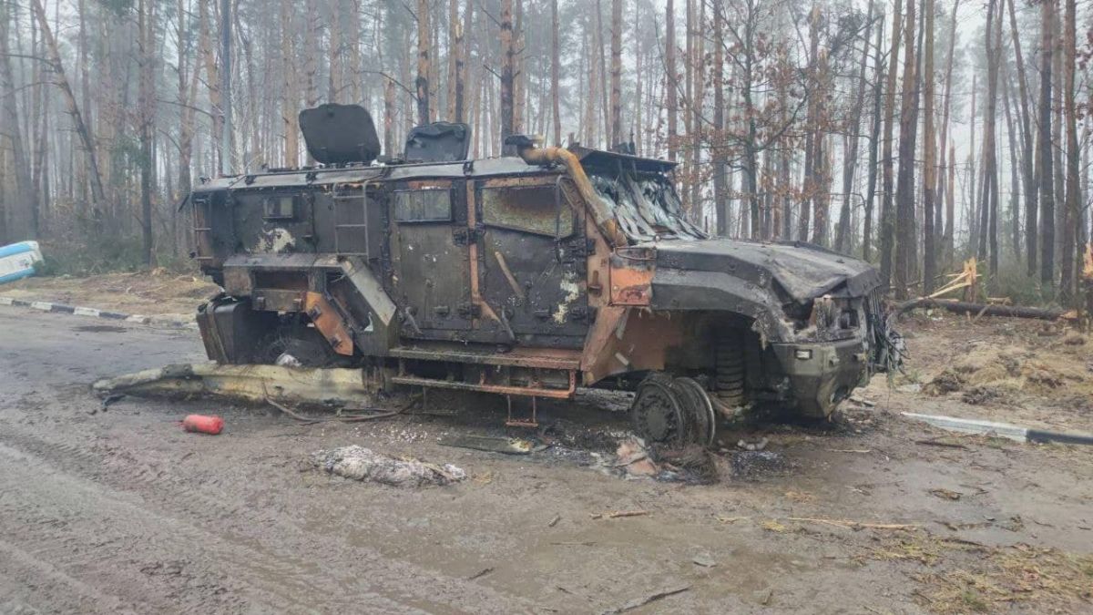сожжена российская техника в Киевской области, фото 2
