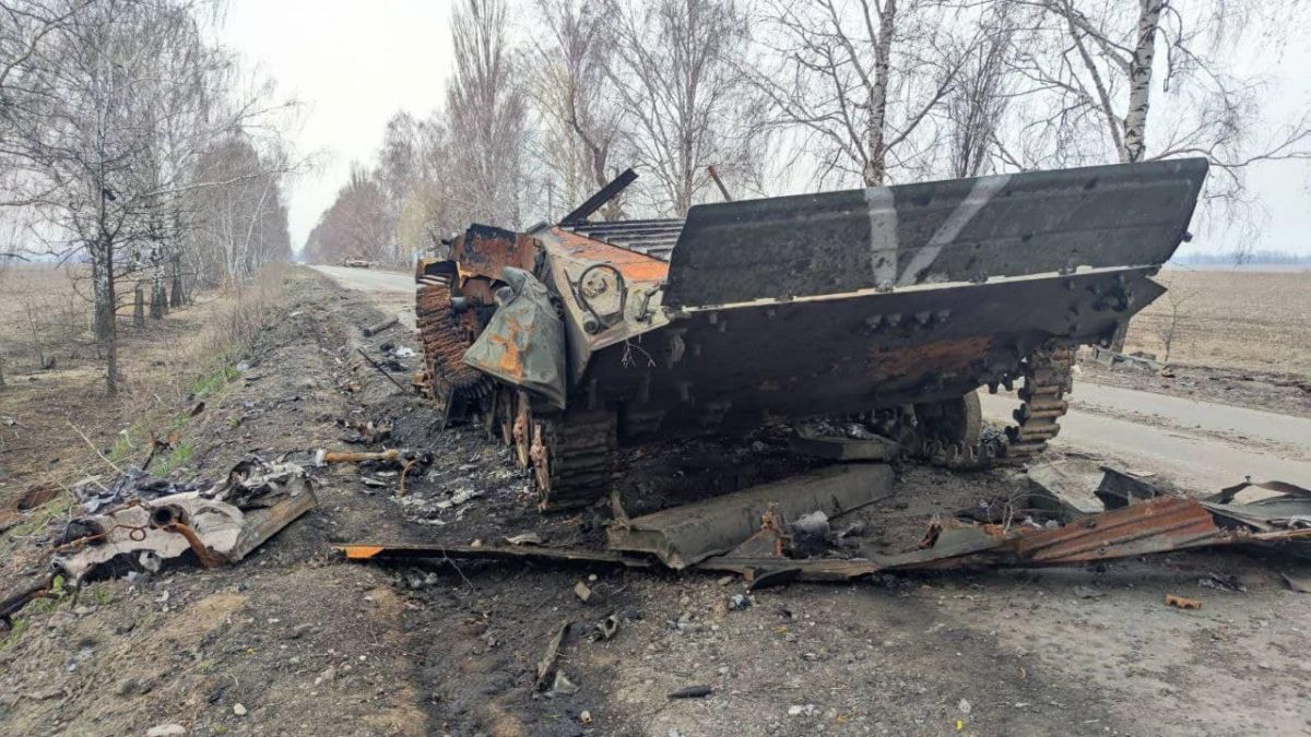 сожжена российская техника в Киевской области, фото 3