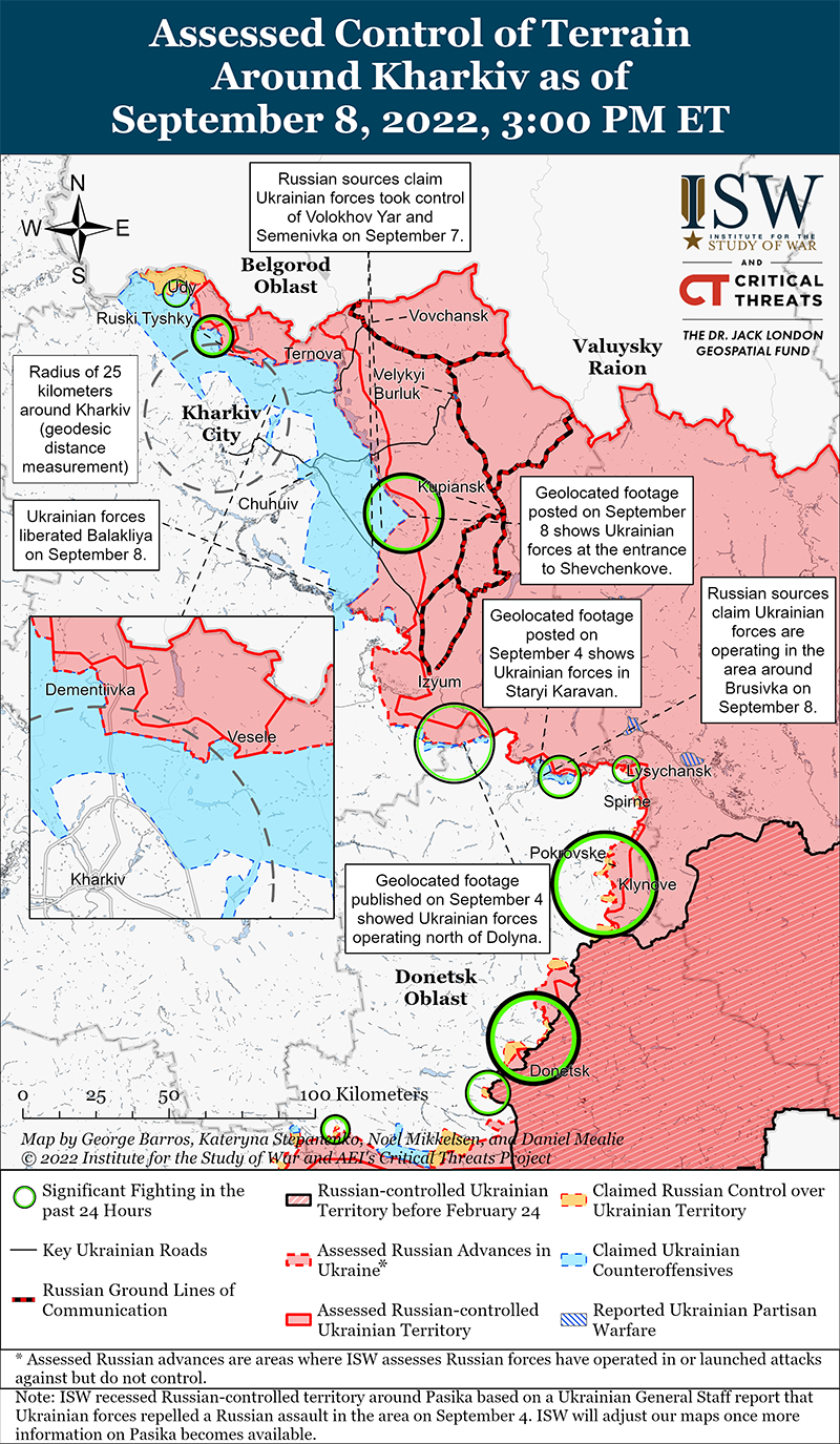 карта бойових дій, Харківщина
