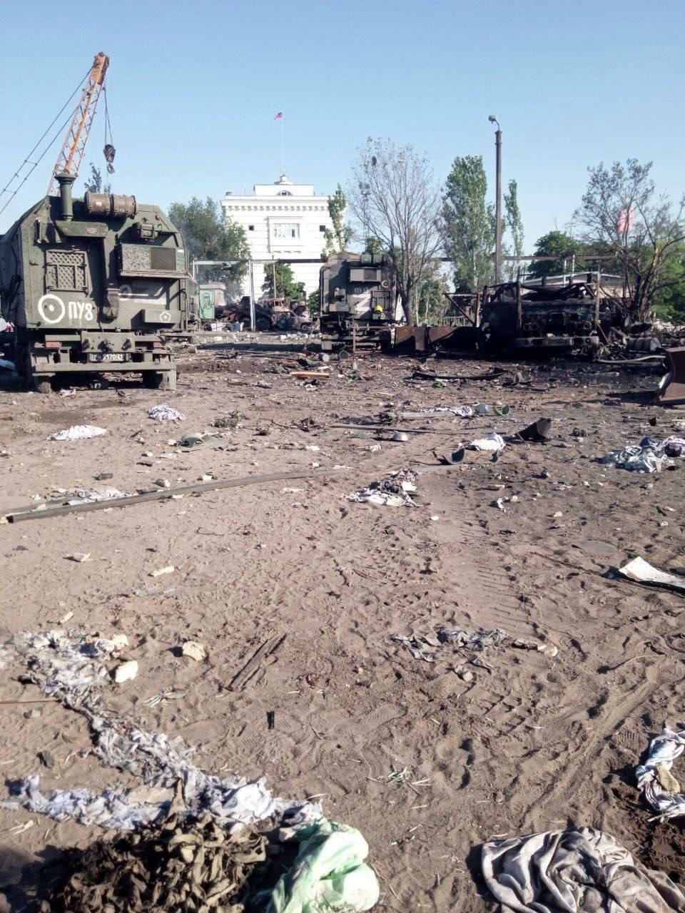 уничтожена база рашистов в Новой Каховке на фото 2