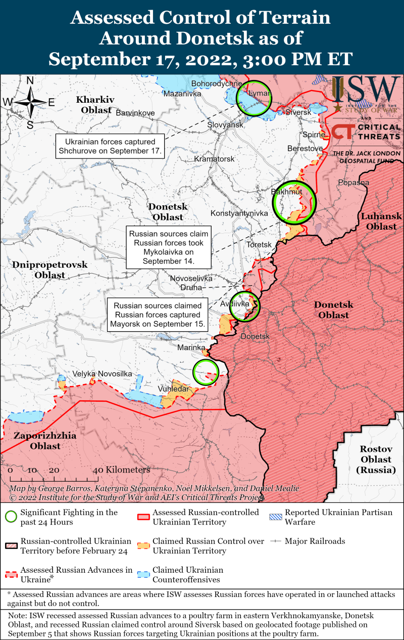 карта бойових дій Донеччина