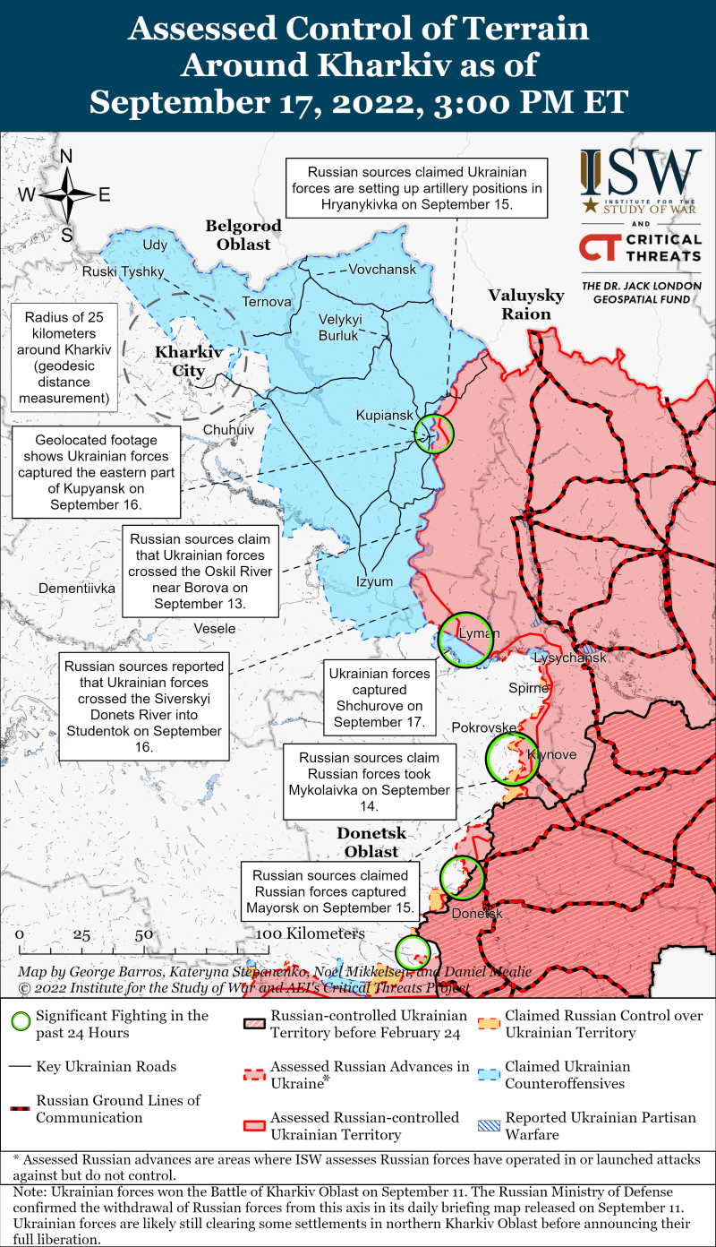 карта бойових дій Харківщина
