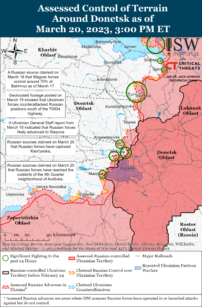 карта бойових дій на сході України