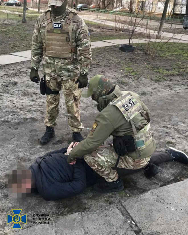 задержание боевика в Киеве на фото 1