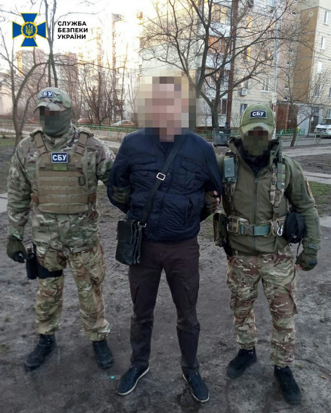 задержание боевика в Киеве на фото 2