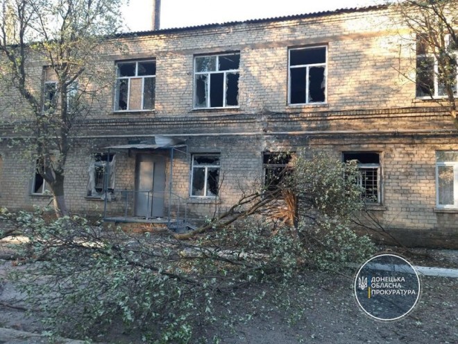 обстрел больницы, Красногоровка, фото 1
