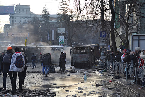 столкновения на Грушевського в Киеве 20 января - фото 2