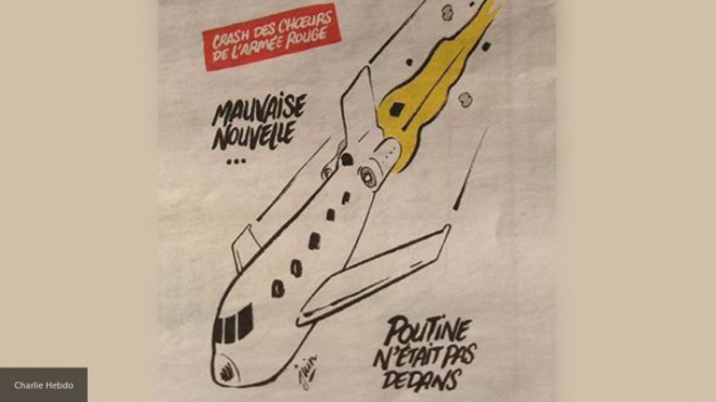 карикатура Charlie Hebdo на катастрофу самолета Ту-154 фото 2