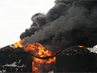 Пожар на нефтебазе в Глевахе: Погашен один горящий резервуар