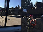 Милиция с шевронами «Беркута» «геройствует» за 100 км от передовой