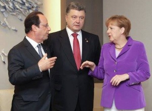 Порошенко, Олланд и Меркель скоординировали позиции перед встречей в «Норманнском формате» - фото