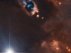 Хаббл показал «дымящийся ствол» новорожденной звезды