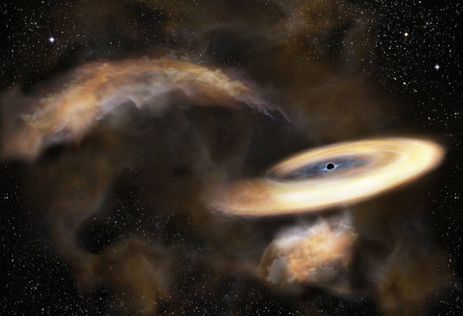 Астрономы нашли скрытую черную дыру - фото