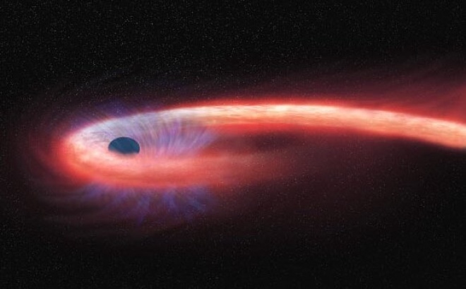 Астрономы увидели первый намек на силуэт спагеттифицированой звезды - фото