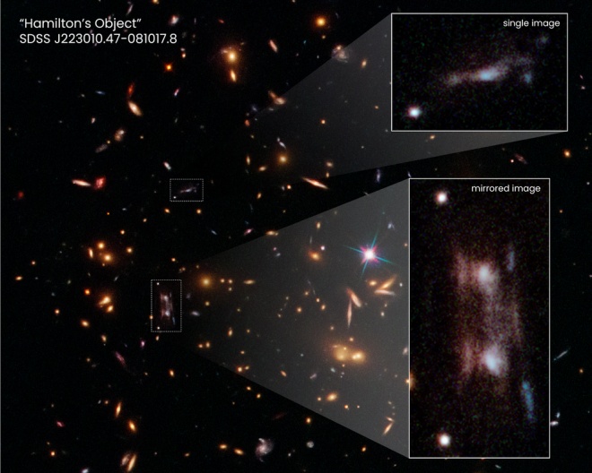 "Двойная" галактика озадачила астрономов Хаббла - фото