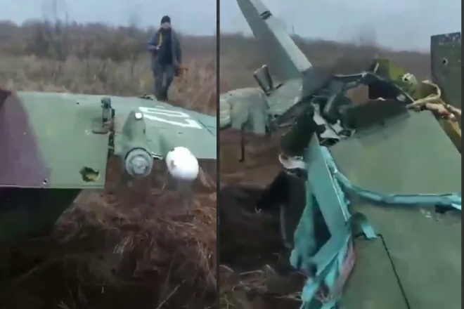 Фото пилота, катапультировавшегося со сбитого самолета под Киевом (18+) - фото