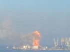 В порту Бердянска мощный взрыв - уничтожен БДК, дополнено