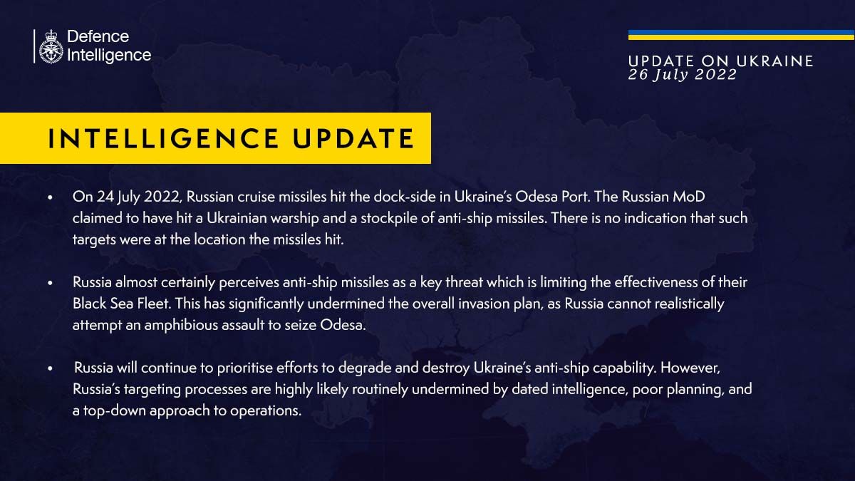 В британской разведке указали, почему россия ударила по Одесскому порту и ничего существенного не уничтожила - фото