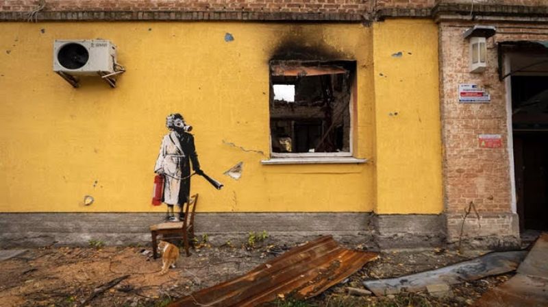 Сообщено подозрение похитителю граффити Бэнкси в Гостомеле - фото