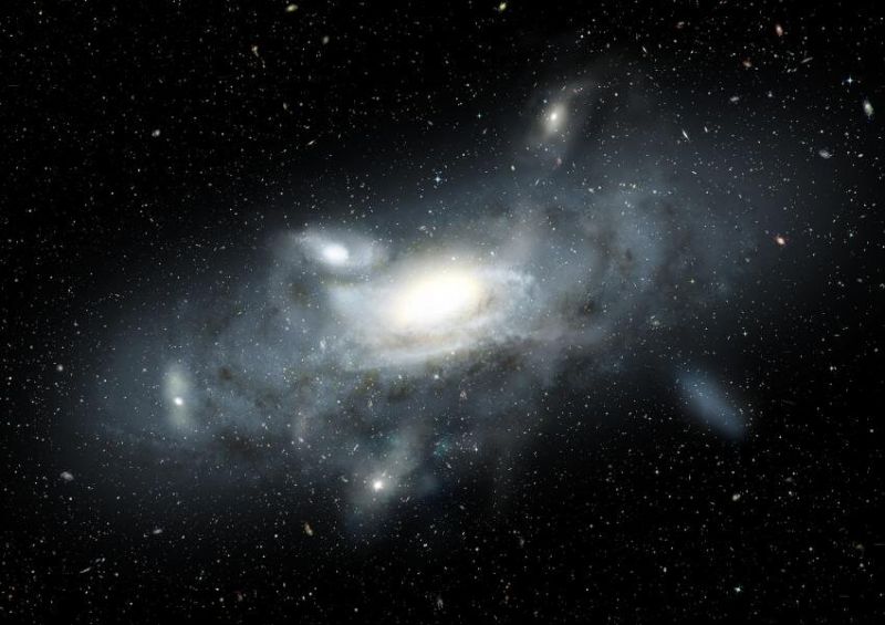 Найдена далекая галактика, которая является зеркальным отражением раннего Млечного Пути - фото
