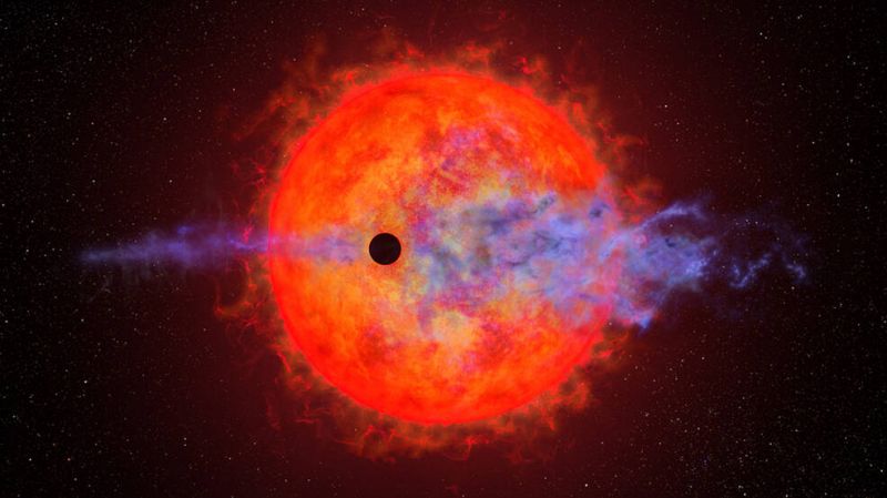 Хаббл увидел, как испаряющаяся планета "икает" - фото