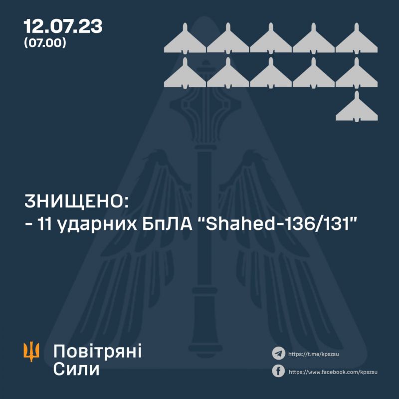 ПВО ночью уничтожила 11 "Шахедов" - фото