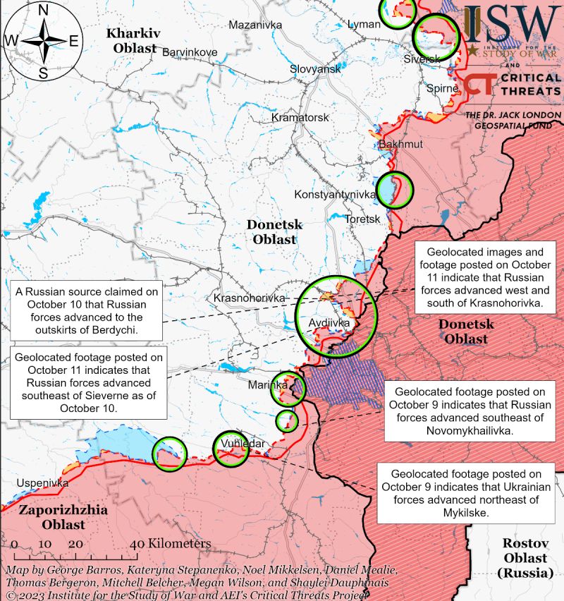 ISW: операции российских оккупантов возле Авдеевки вряд ли приведут к широким успехам - фото