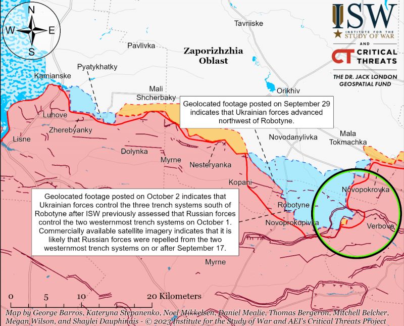 ISW: украинские войска отбили позиции под Работино - фото