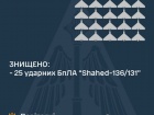 Ночью ПВО уничтожила 25 из 33 "Шахедов", атаковавших инфраструктуру