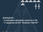 ПВО уничтожила 11 из 12 "Шахедов" и 2 из 5 управляемых авиаракет