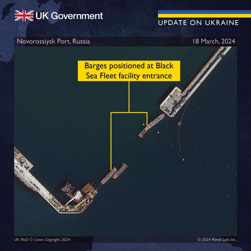 Британская разведка: россияне пытаются защитить свои корабли уже в порту Новороссийска - фото