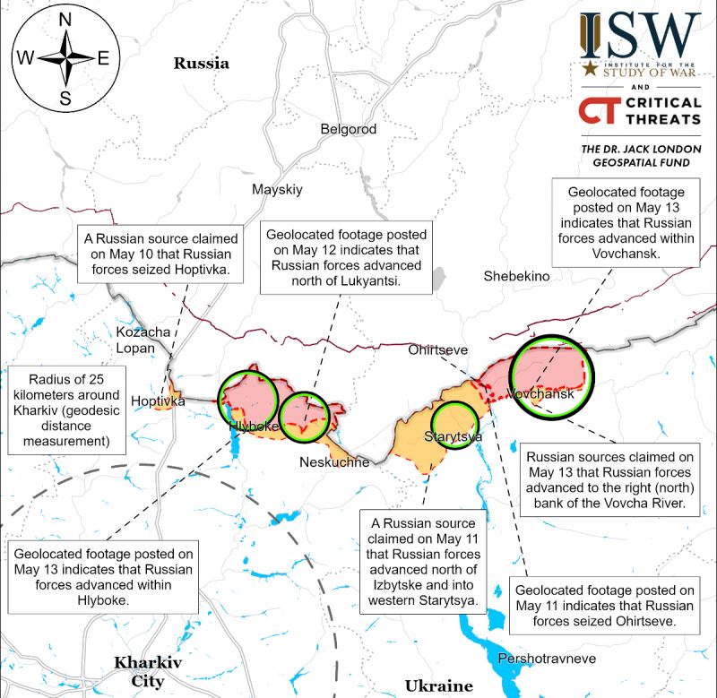 ISW: российские войска на Харьковщине, скорее всего, стремятся создать "буферную зону" - фото