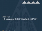 Сбито 8/9 "шахедов", большинство из 8 ракет не достигли своих целей