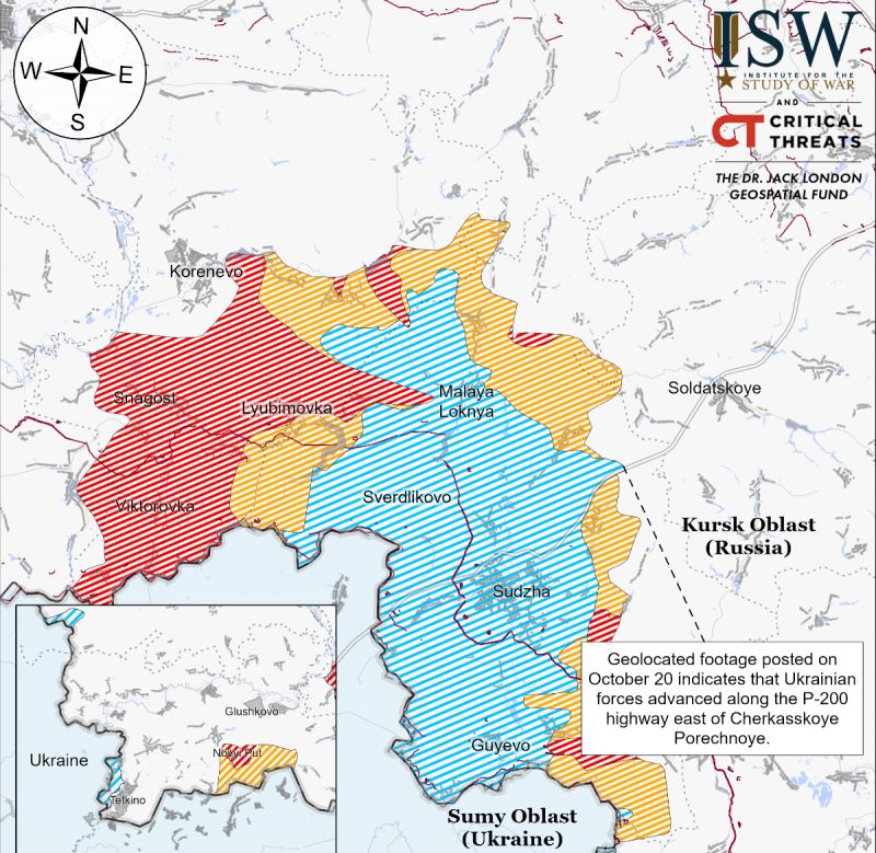 ISW: украинские войска продвинулись к северу от Суджи - фото