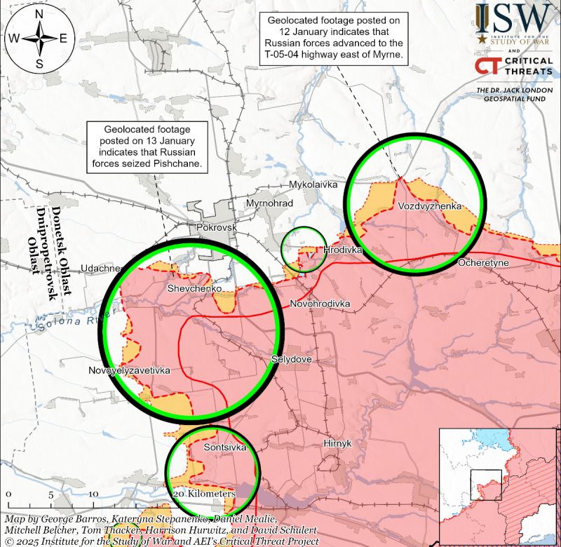 ISW: российские войска собираются блокировать Покровск и Мирноград - фото