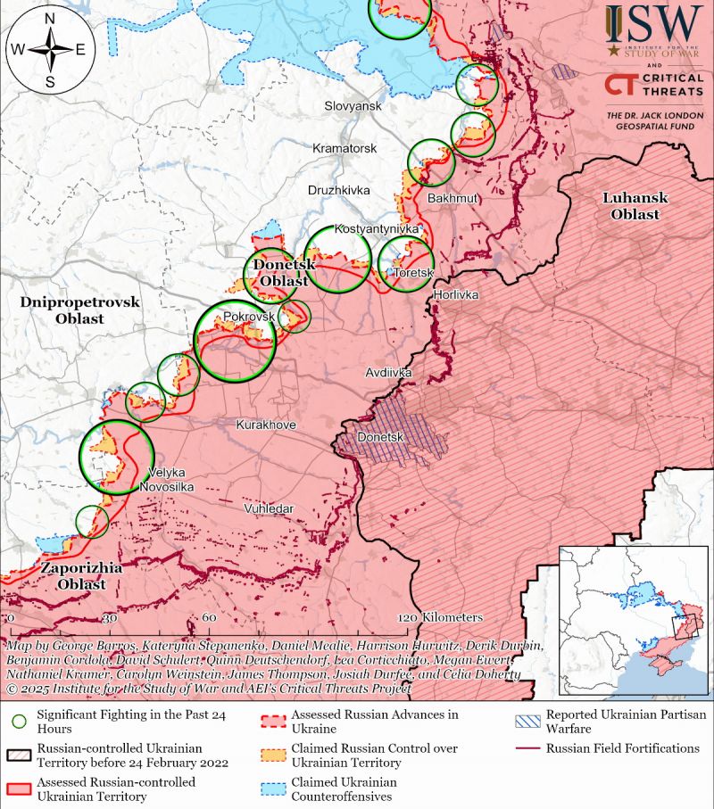 ISW: захват остальной части Донецкой области не будет для россиян быстрой операцией, как это пытается представить путин - фото