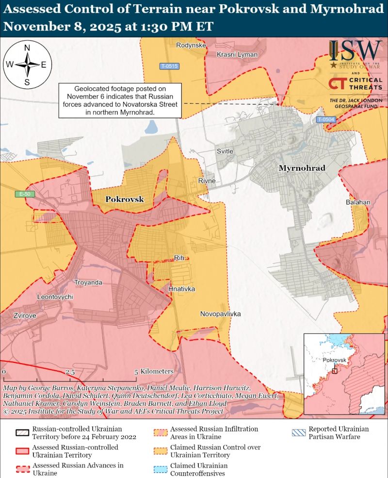 В ISW прогнозируют увеличение интенсивности оккупантов на Покровском направлении - фото