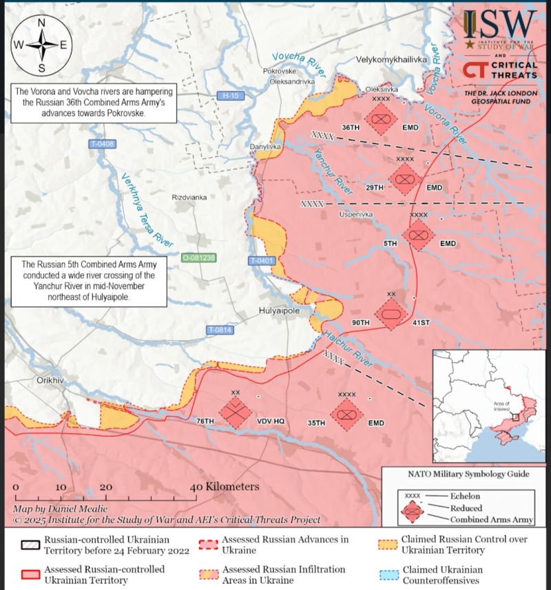 В ISW проанализировали ситуацию под Гуляйполем - фото